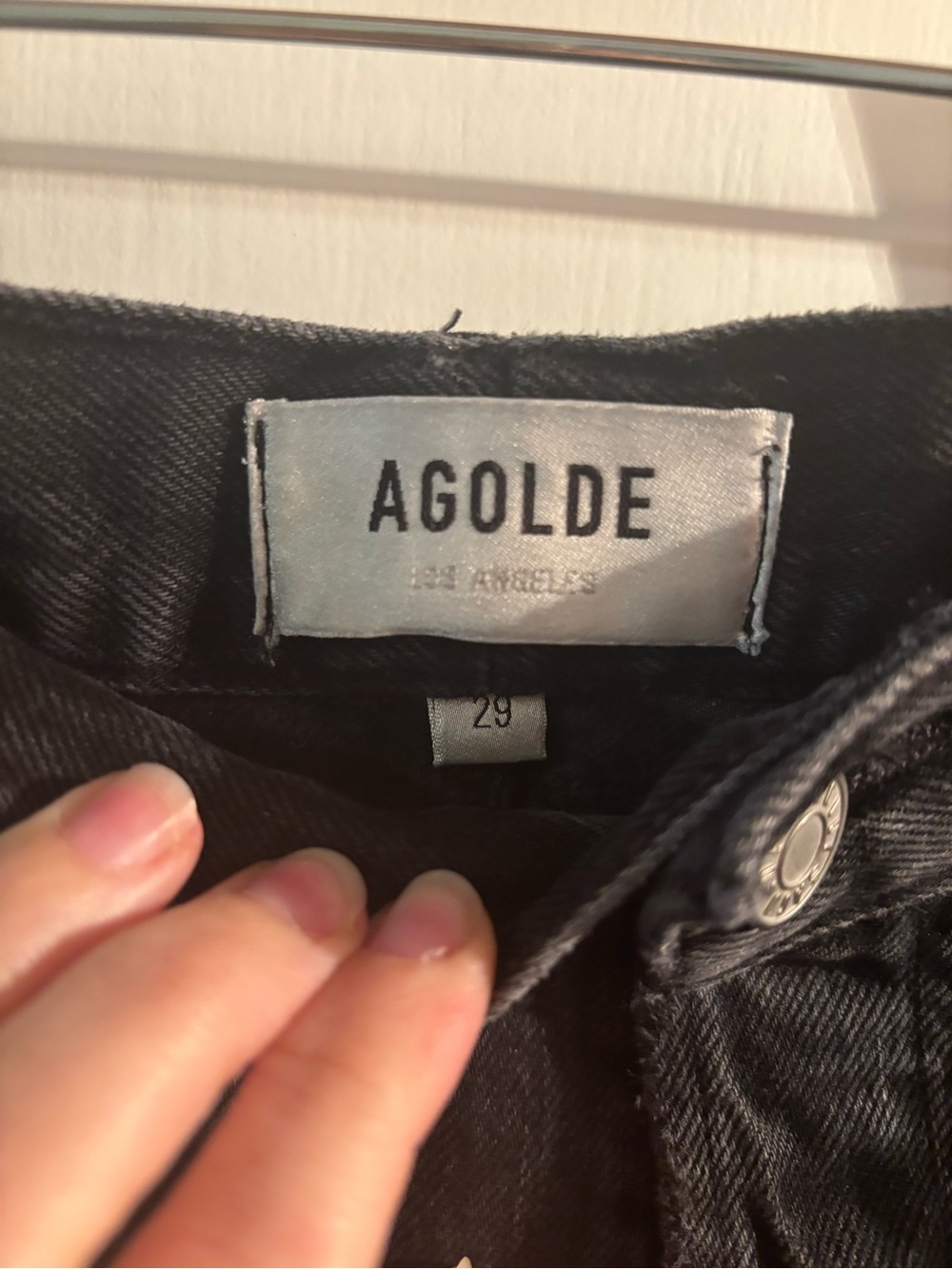 AGOLDE Black High-Rise Jeans — Slim Fit